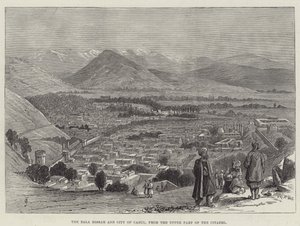 Bala Hissar och staden Cabul, från den övre delen av citadellet av Thomas Harrington Wilson