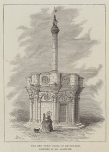 Old Town Cross of Edinburgh, restaurerat av Mr Gladstone