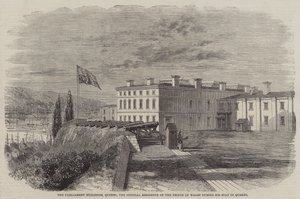 Parlamentets byggnader, Quebec, prinsen av Wales officiella bostad under hans vistelse i Quebec av Thomas Harrington Wilson
