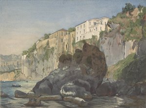 Hus i Sorrento, mitten av 1800-talet.
