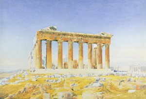 The Parthenon, c.1834 (wc över penna på papper)