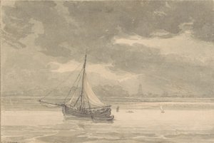 Themsen från Ship Inn, Greenwich av Thomas Hearne