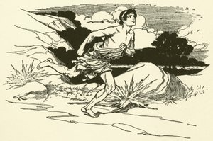 Med nyheter från Marathon (gravyr) av Thomas Heath Robinson