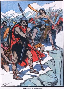 Hannibals soldater (färglitografi) av Thomas Heath Robinson