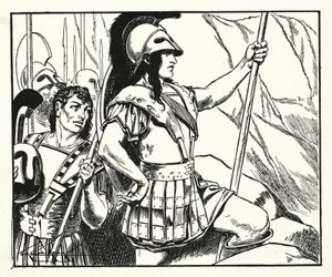 Leonidas (litografi) av Thomas Heath Robinson