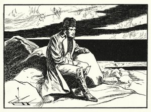 Napoleon på St Helena (litografi) av Thomas Heath Robinson