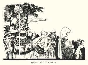 På väg till Babylon (litografi) av Thomas Heath Robinson