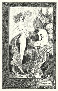 Perseus och Andromeda (litografi) av Thomas Heath Robinson