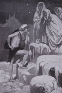 Perseus gick nära dem (litografi) av Thomas Heath Robinson