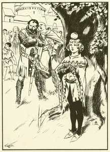 Tells son och äpplet (gravyr) av Thomas Heath Robinson