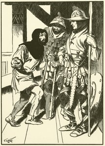 Träkolsbrännaren på slottet (gravyr) av Thomas Heath Robinson