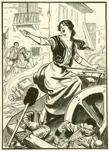 Jungfrun från Saragossa (gravyr) av Thomas Heath Robinson