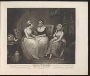 Servitrisen tilltalar pigor Tavla 2. Goda råd från en gammal tjänare till de unga Virtue and Debauchery (serietitel) Diligence & Dissipation (serietitel på objekt)