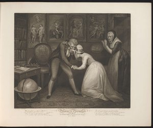 Husets Herre friar till den ödmjuka pigan Tavla 8. Den goda flickan får sin mästares hedersadresser (titel på objekt) Virtue and Debauchery (serietitel) Diligence & Dissipation (serietitel på objekt)