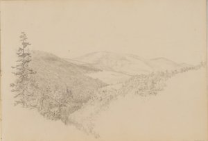 Kauterskill Clove från Sketchbook of Landscape and Animal Subjects, ca. 1860-64.