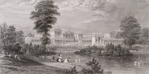 Utsikt över Buckingham Palace och Marble Arch, från St. James
