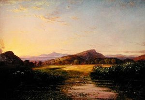 Landskapsskiss, ca 1860-70 (olja på duk)