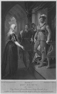 Tredje delen av kung Henrik VI. Akt 3. Scen 2. King Edward, Gloucester, Clarence & Lady Elizabeth Gre
