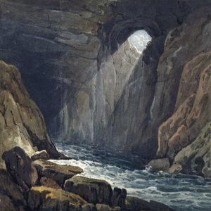 Interiör av grottan vid Porth yr Ogof