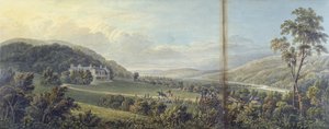 Panorama över Rheola (akvarell på kort)