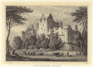 Craigmillar Castle (gravyr) av Thomas Hosmer (after) Shepherd