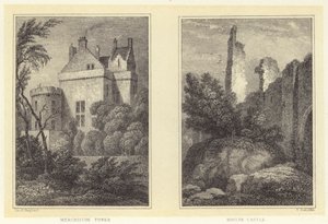 Merchiston Tower; Roslyn Castle (gravyr)