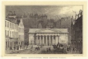 Royal Institution, från Hannover Street (gravyr) av Thomas Hosmer (after) Shepherd