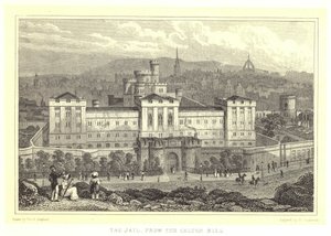 The Jail, från Calton Hill (gravyr) av Thomas Hosmer (after) Shepherd