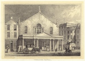 Theatre Royal (gravyr) av Thomas Hosmer (after) Shepherd