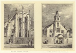 Trinity College Church; Chapel of Ease, St Cuthberts (gravyr) av Thomas Hosmer (after) Shepherd