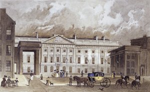 En samtida gravyr av det nya kungliga myntverket, ca 1830 (handfärgad gravyr) av Thomas Hosmer Shepherd