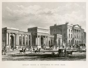 Apsley House, Hyde Park Corner, London, 1850 av Thomas Hosmer Shepherd