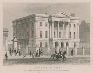 Apsley House, Hyde Park Corner, London, residenset för hertigen av Wellington av Thomas Hosmer Shepherd