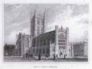 Bath Abbey Church (gravyr) av Thomas Hosmer Shepherd