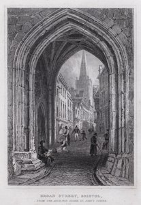Broad Street, Bristol, från Arch-Way, under St John