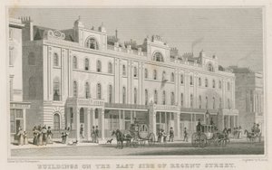 Byggnader på östra sidan av Regent Street, London av Thomas Hosmer Shepherd
