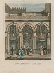 Exteriör vy av Burlington Arcade av Thomas Hosmer Shepherd