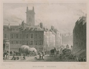 Holborn Bridge, London av Thomas Hosmer Shepherd