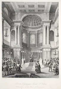 Jewish Synagogue, Great St Helens, från puben 