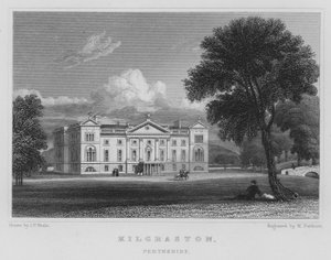 Kilgraston, Perthshire (gravyr) av Thomas Hosmer Shepherd