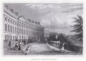 Lansdown Crescent, Bath (gravyr) av Thomas Hosmer Shepherd