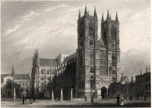 London, utsikt över Abbey of Westminster av Thomas Hosmer Shepherd