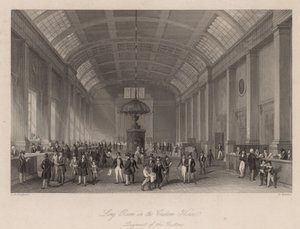 Long Room i Custom House, London, för betalning av tullavgifter av Thomas Hosmer Shepherd