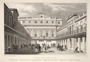 N.W. Utsikt över London Horse and Carriage Repository, Gray