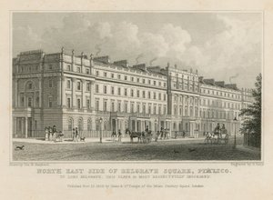 Nordöstra sidan av Belgrave Square, Pimlico av Thomas Hosmer Shepherd