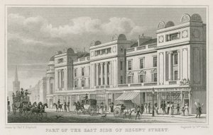 En del av östra sidan av Regent Street, London av Thomas Hosmer Shepherd