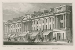En del av östra sidan av Regent Street, London av Thomas Hosmer Shepherd