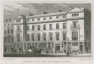 Del av den västra sidan av Regent Street, London av Thomas Hosmer Shepherd