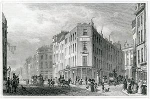 Piccadilly, från Coventry Street, 1830 av Thomas Hosmer Shepherd