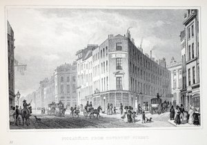 Piccadilly, från Coventry Street, från puben "London and it